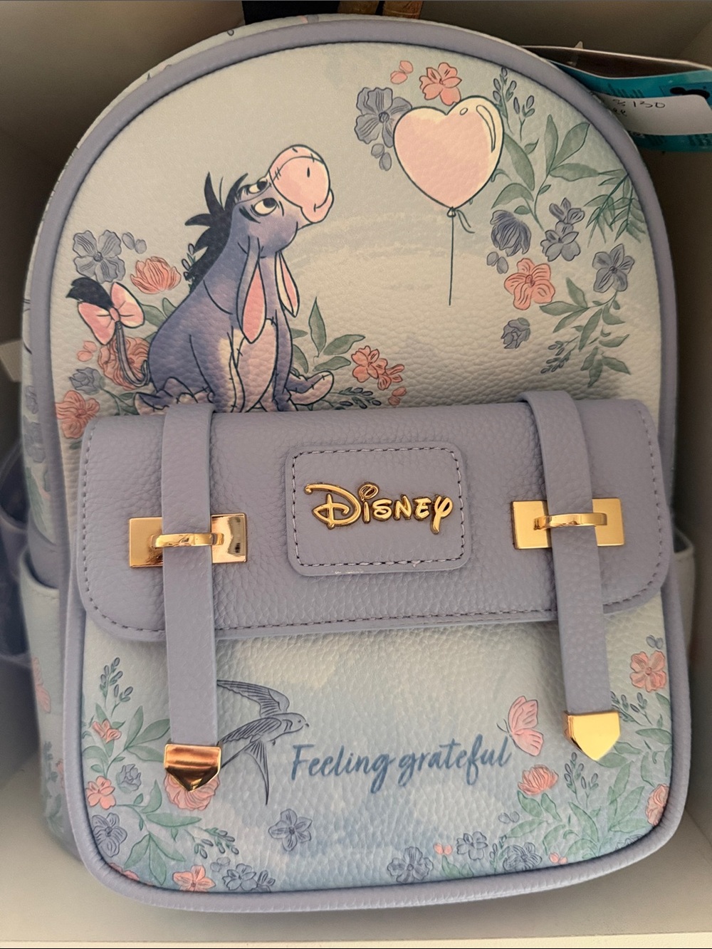 Disney Lavender Eeyore Floral Kids Backpack